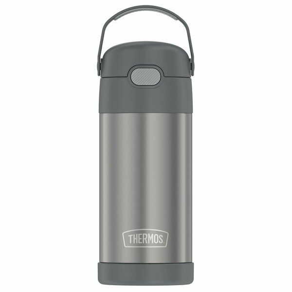 Thermos 12-Ounce FUNtainer Vacuum-Insulated Stainless Steel Bottle (Gray) F4100CH6